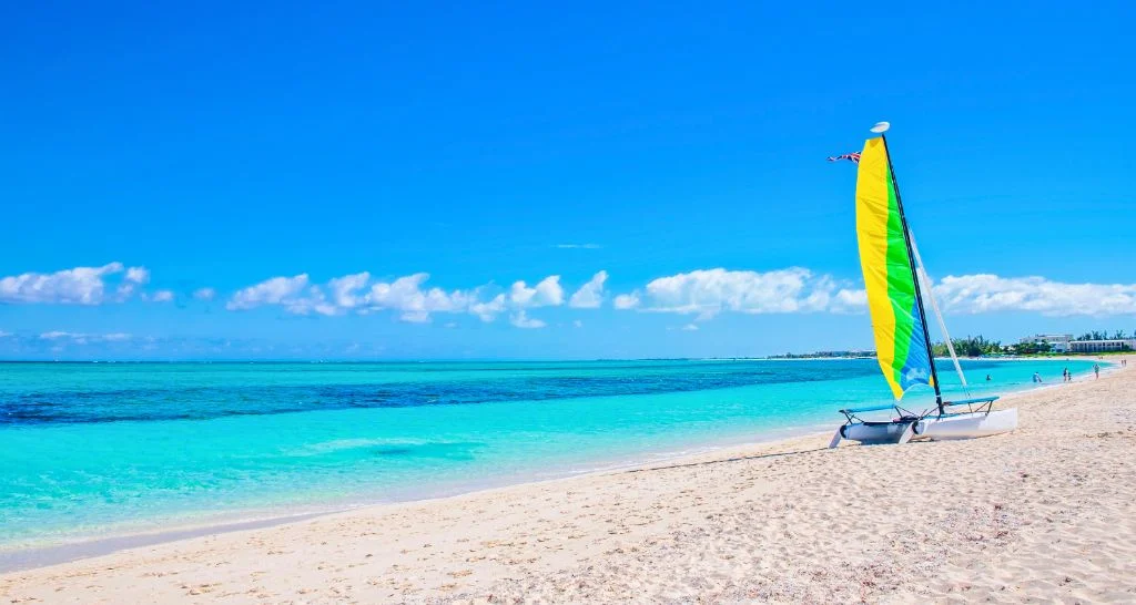 Providenciales beach and calm Caribbean water