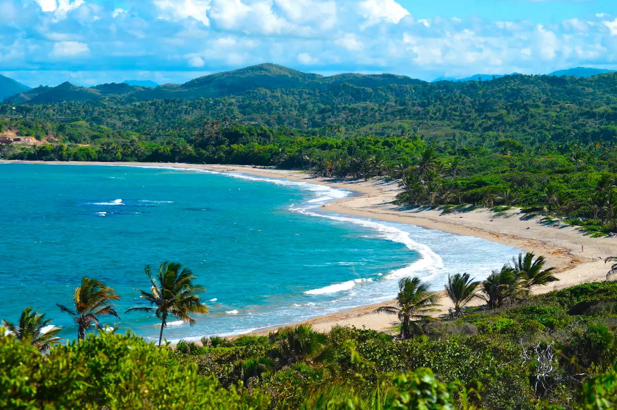 Beach and jungle in Puerto Plata, Dominican Republic