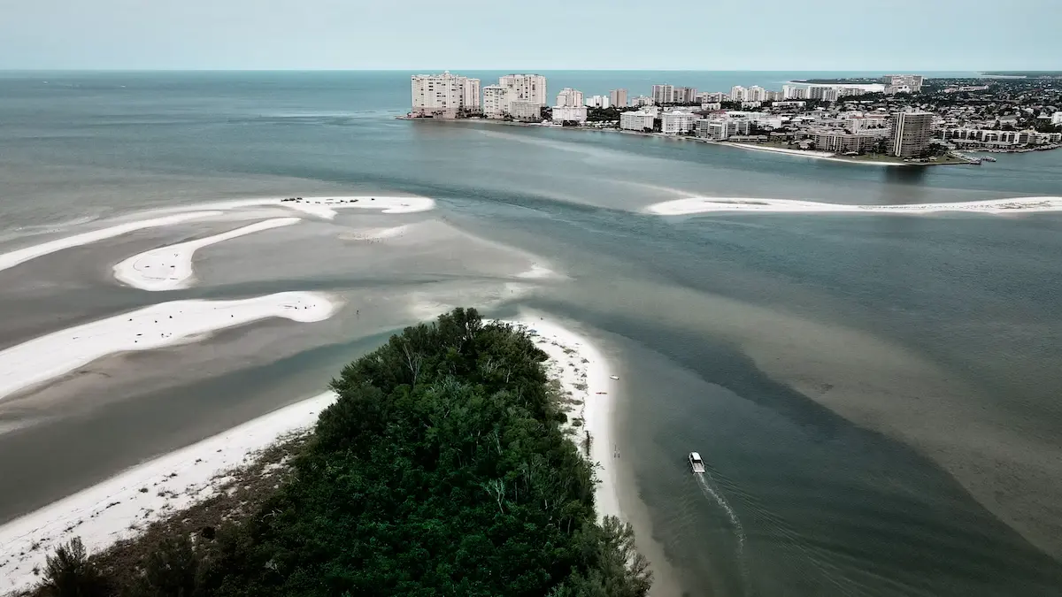 Aerial shot of Marco Island, Florida