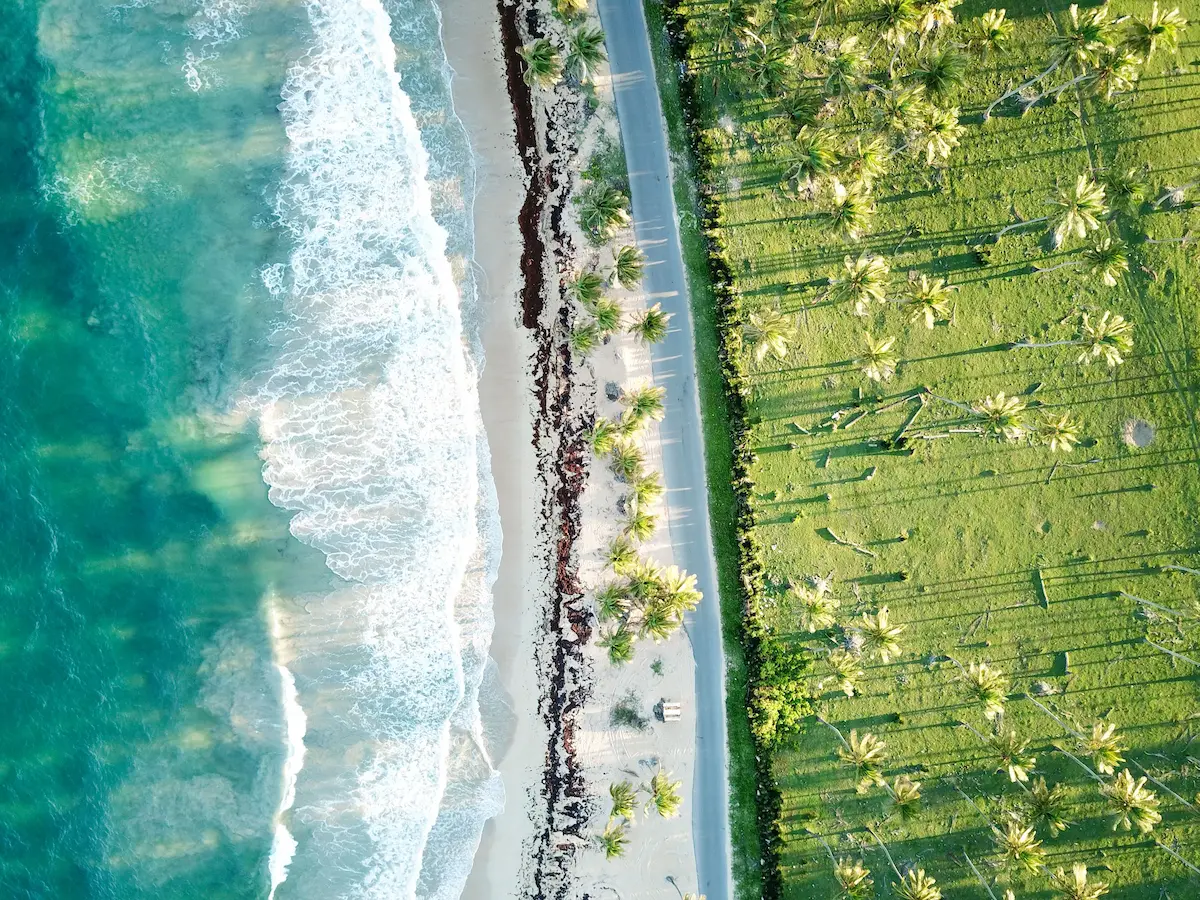 Aerial shot of Santo Domingo, Dominican Republic