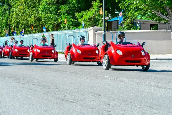 Love Buggies driving down Providenciales road