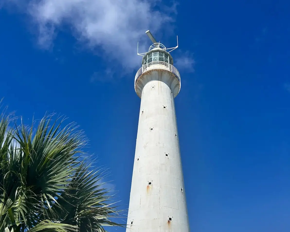 The Grand Turk Lighthouse set against a blue sky