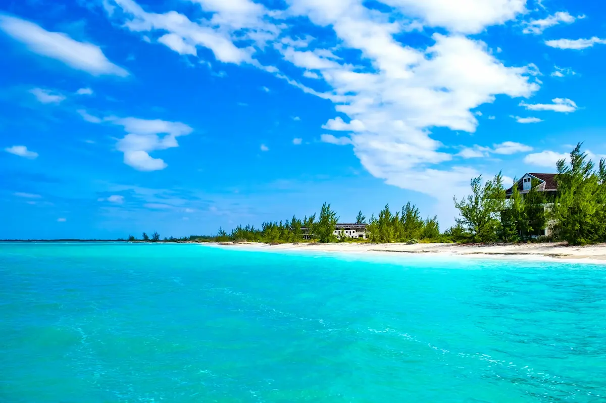 View from boat touring Turks and Caicos
