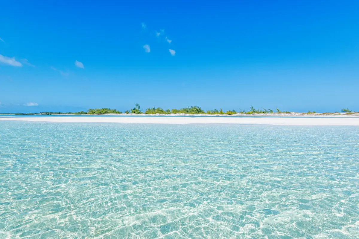 Half Moon Bay, Turks and Caicos form the water