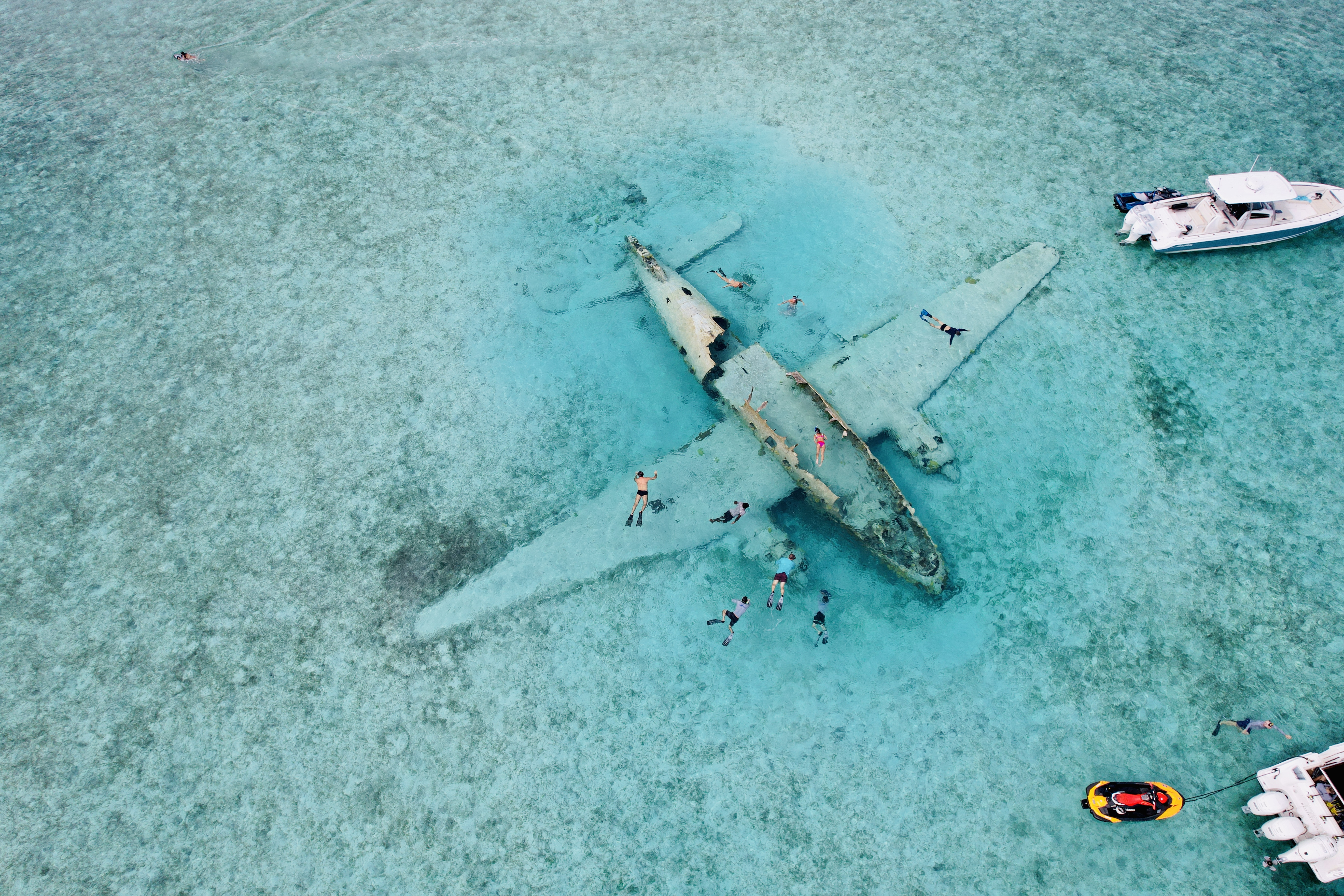 PLANE & BOAT COMBO EXUMA FULL DAY SWIMMING PIGS  - GROUP TOUR