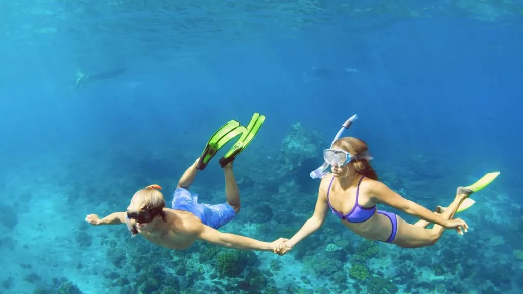 couple-diving-Bahamas